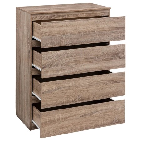 Commode 4 tiroirs chêne bois naturel