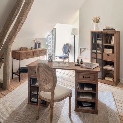 Bureau 2 tiroirs en bois