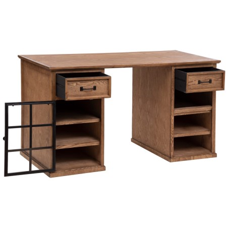 Bureau 2 tiroirs en bois