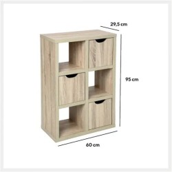 Meuble de rangement vertical en bois