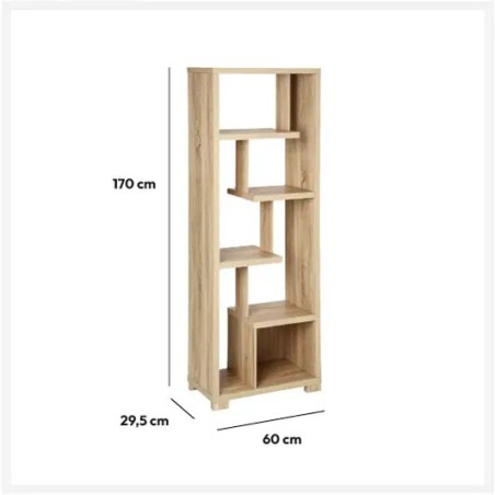 Bibliothèque déstructurée en bois