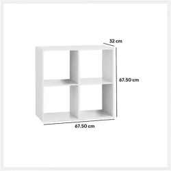 Etagère 4 cases blanc