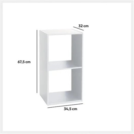 Etagère 2 cases blanc