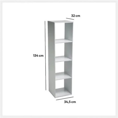 Etagère 4 cases blanc