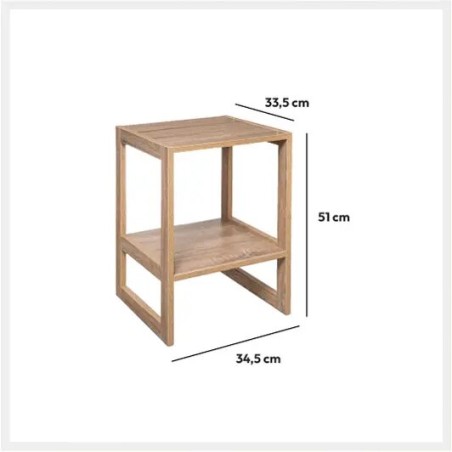 Etagère emplilable 1 case effet chêne naturel