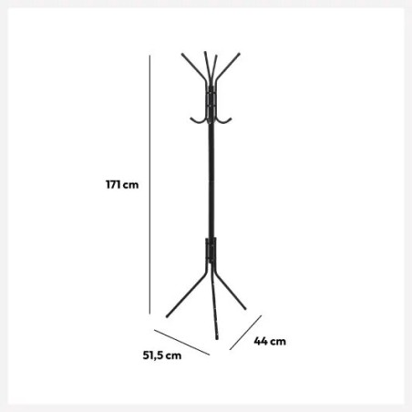 Porte manteaux 8 tiges en acier