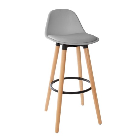 Tabouret de bar avec pieds en hêtre