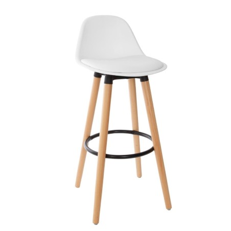 Tabouret de bar avec pieds en hêtre