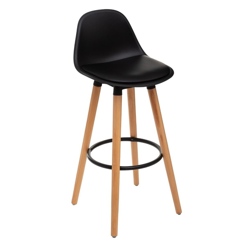 Tabouret de bar avec pieds en hêtre