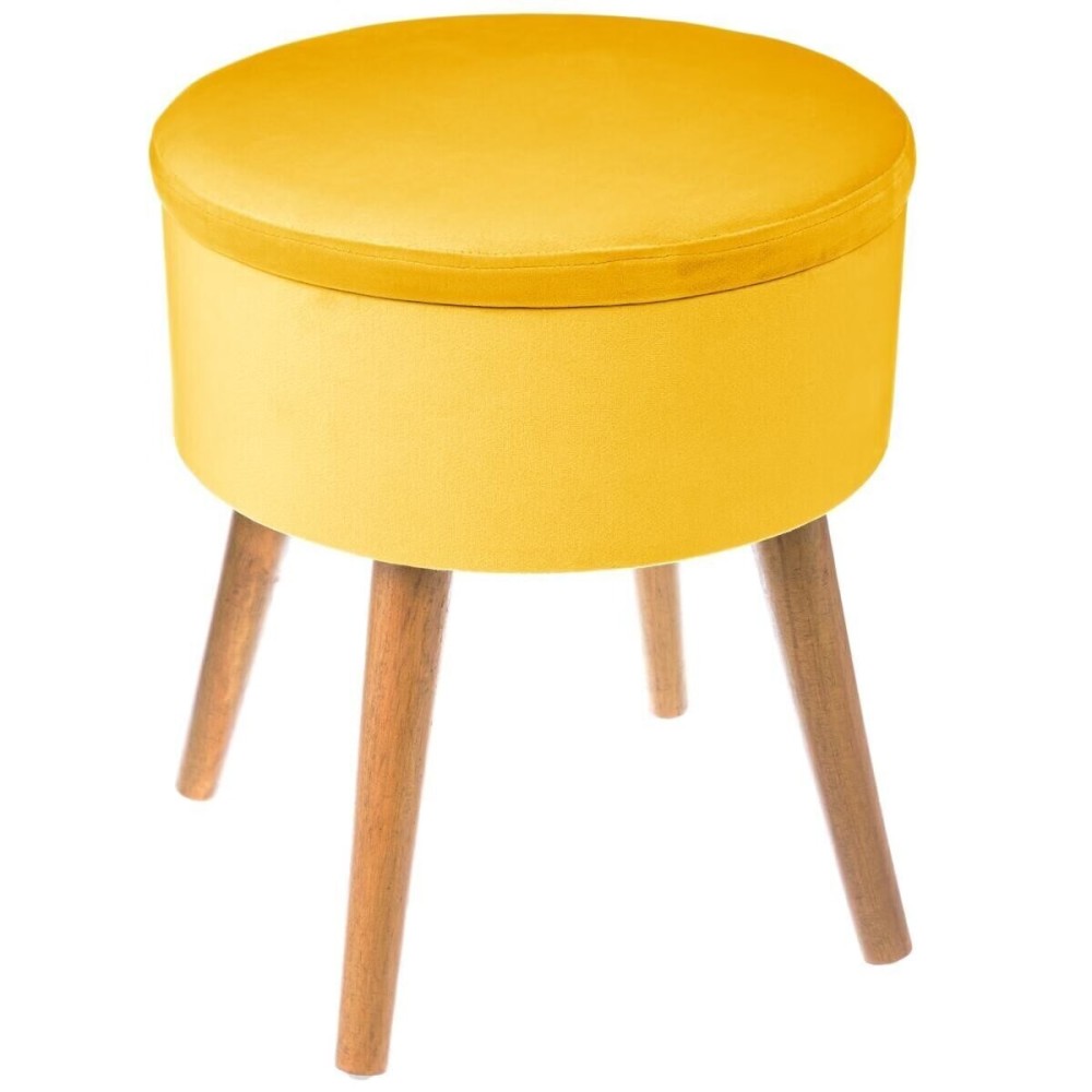 Tabouret coffre en velours