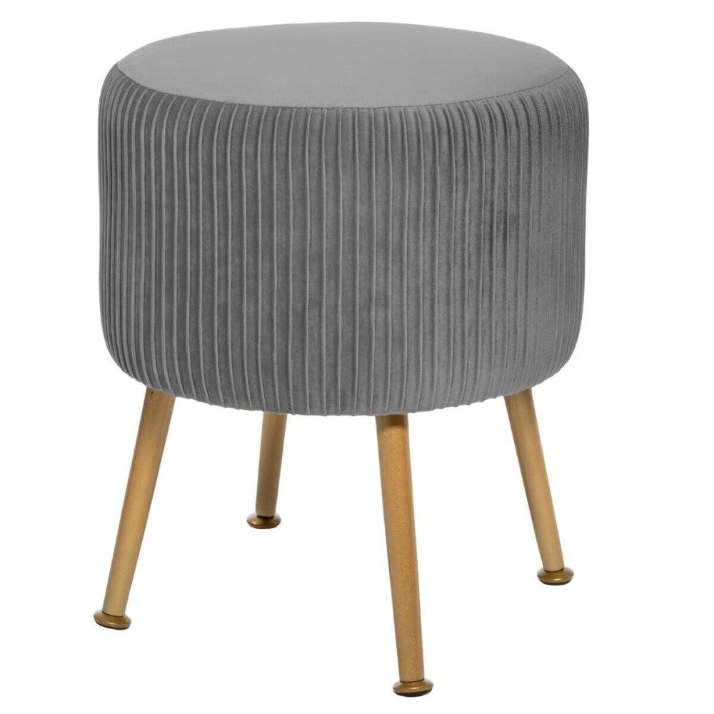 Tabouret en velours plissé