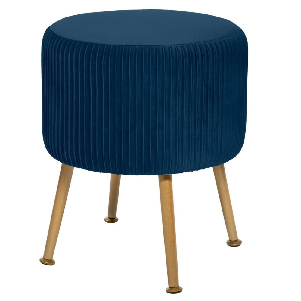 Tabouret en velours plissé