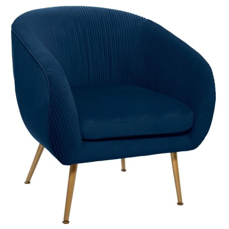 Fauteuil en velours plissé