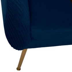 Fauteuil en velours plissé