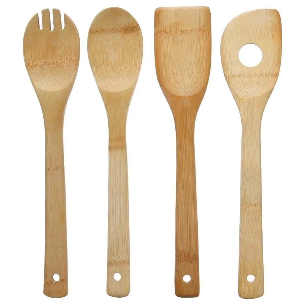 Lot de 4 ustensiles de cuisine L.30 cm en bambou