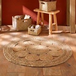 Tapis rond D.80 cm en jute végétale