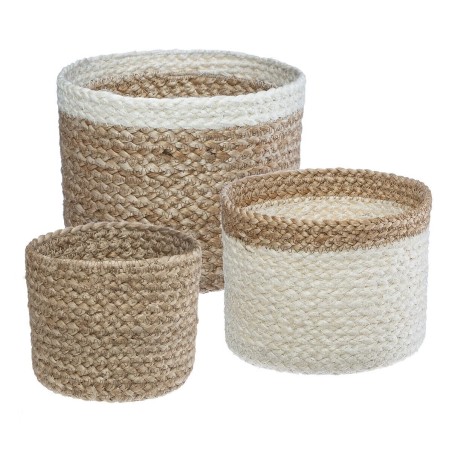 Lot de 3 paniers petits modèles en jute