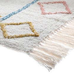 Tapis tufté 170x120 cm en coton