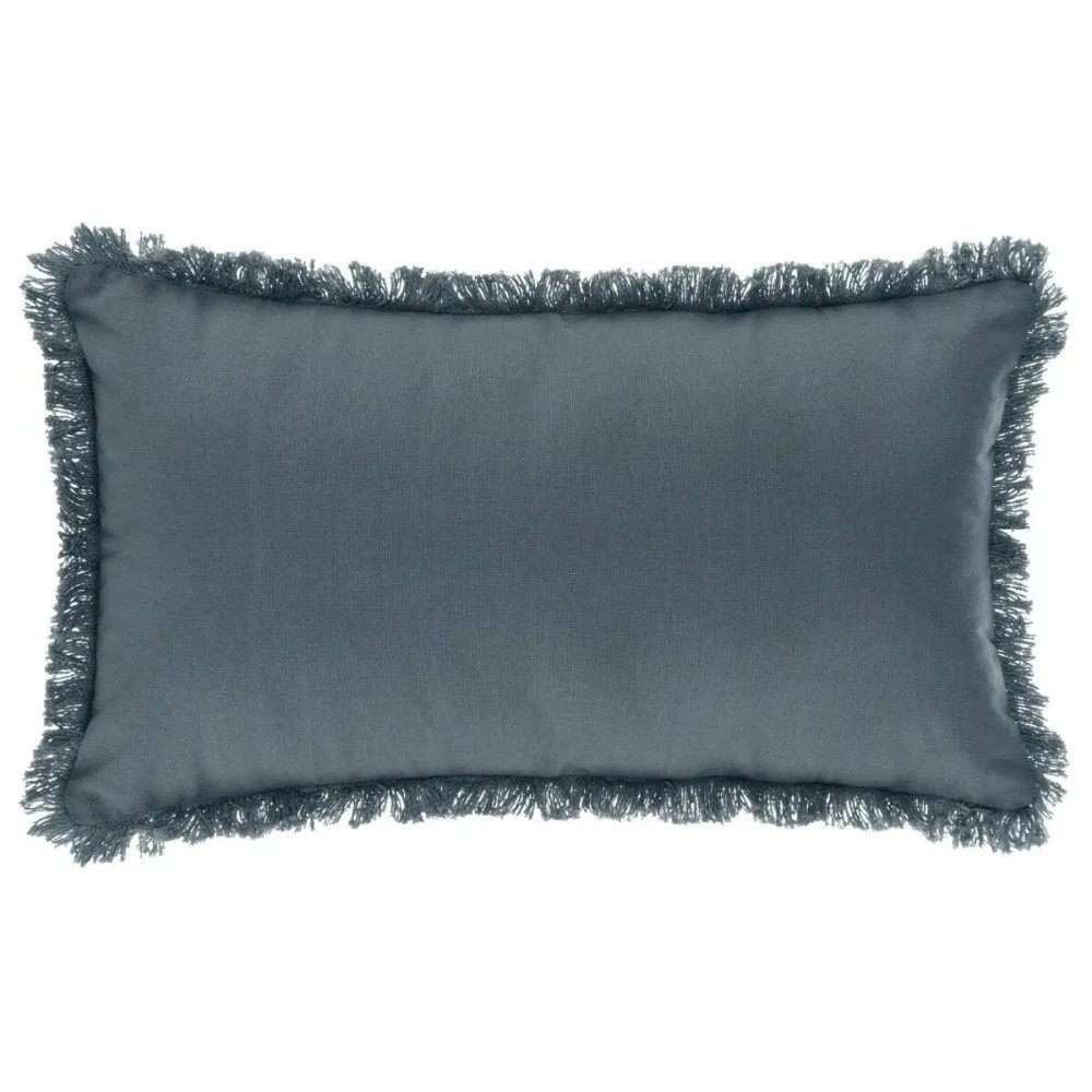 Coussin franges en coton 30x50 cm