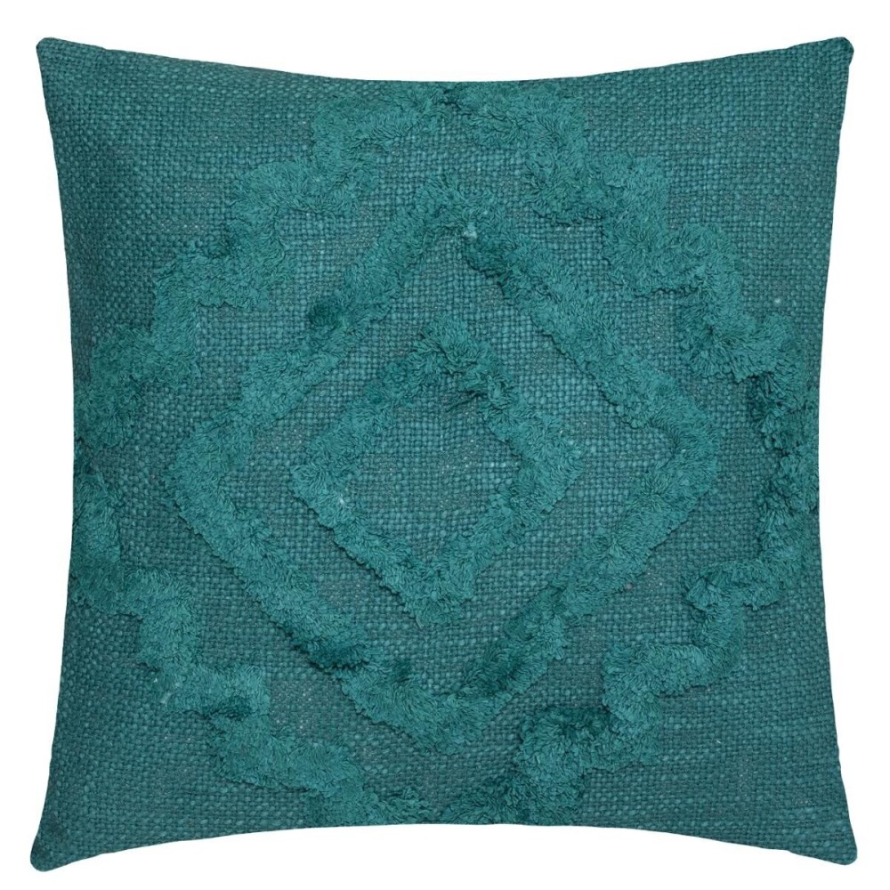 Coussin coton tufté 40x40 cm