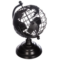 Globe terrestre H.28 cm en métal