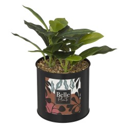 Plante artificielle pot en métal H.20 cm