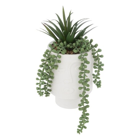 Plante artificielle en pot en ciment H.25 cm