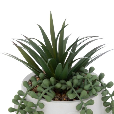 Plante artificielle en pot en ciment H.25 cm